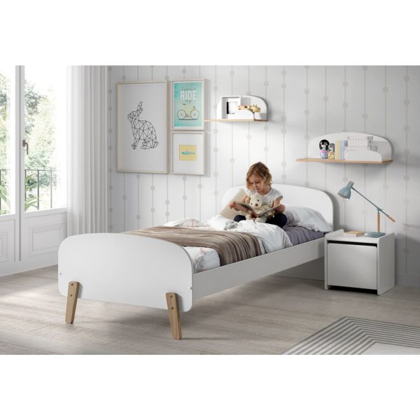 Vipack Einzelbett Kiddy 90x200 cm - Weiß