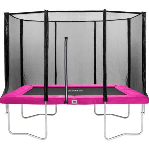 Salta Trampoline - Combo - rechteckig 153x214cm - Trampoline mit Sicherheitsnetz - Schutzrand Farbe: pink