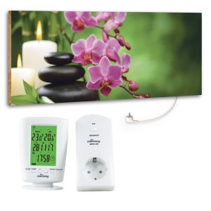 Marmony 800W Infrarot-Heizung Motiv "Relax" mit Thermostat MTC-40