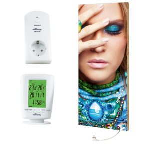 Marmony 800W Infrarot-Heizung Motiv "Beauty" mit Thermostat MTC-40