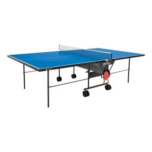 Sponeta Outdoor Tischtennisplatte mit Schlägerset und Abdeckhülle blau