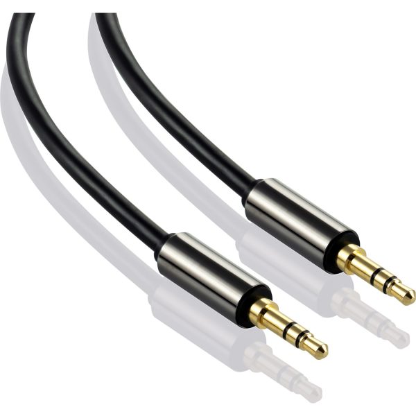 Poppstar 1x 2m HQ Audio Klinkenkabel 3.5mm (Metallstecker