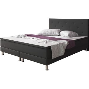 Boxspringbett Esra 180x200 Webstoff Anthrazit