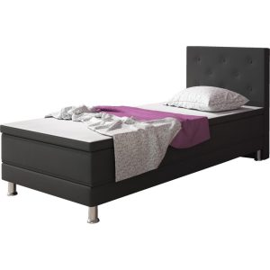 Boxspringbett Esra 90x200 Webstoff Anthrazit