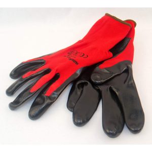 MAUK (12 Paar) Handschuhe Polyester Rot 13g