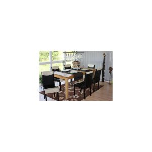 6x Esszimmerstuhl Stuhl Küchenstuhl Littau ~ schwarz-weiß