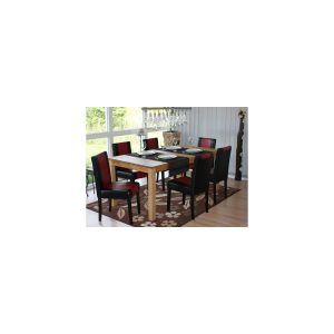 6x Esszimmerstuhl Stuhl Küchenstuhl Littau ~ schwarz-rot