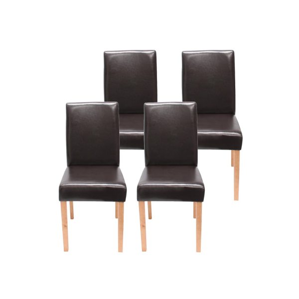 4x Esszimmerstuhl Stuhl Küchenstuhl Littau ~ Kunstleder