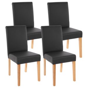4x Esszimmerstuhl Stuhl Küchenstuhl Littau ~ Kunstleder
