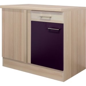 Flex-Well Eck-Unterschrank Focus/Aubergine 110x60 cm