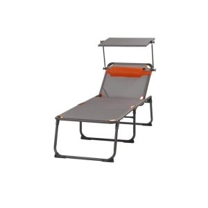 Portal Kevin XXL Sunbed - grau/orange