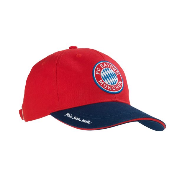 FCB Cap Mia san Mia blau/rot mit Logo