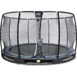 EXIT Elegant Ground Premium 366 (12ft) + Sicherheitsnetz Deluxe Rund schwarz