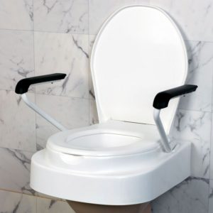 Servocare höhenverstellbarer Toilettensitz mit Deckel