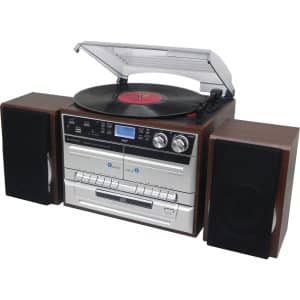 Soundmaster MCD5550DBR Stereo-HiFi-Musikcenter / DAB+ Radio und Encording Silber/Braun