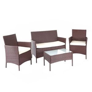 Poly-Rattan Garten-Garnitur MCW-D82