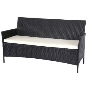 3-Sitzer Poly-Rattan Gartenbank Hamar