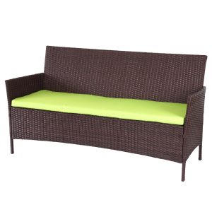 3-Sitzer Poly-Rattan Gartenbank Hamar