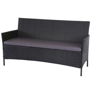 3-Sitzer Poly-Rattan Gartenbank Hamar