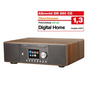 Albrecht DR890 CD/Hybridradio / Exzellenter Raumklang dank Holzgehäuse Walnuss