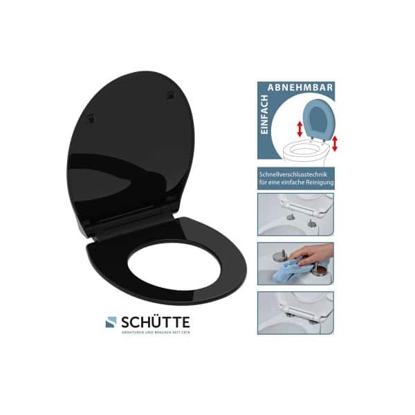 Schütte Duroplast WC-Sitz Slim Black