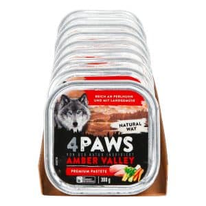 4 PAWS Hundenahrung Perlhuhn Gemüse 300 g