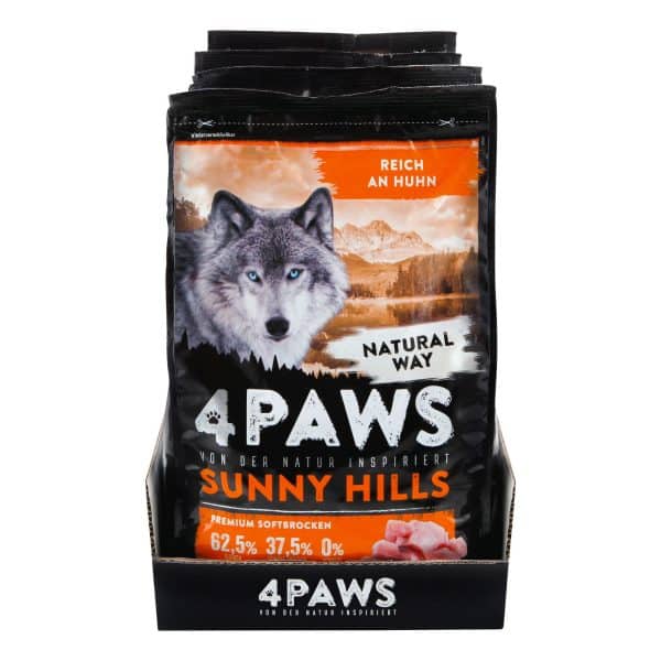 4 PAWS Hundetrockenfutter Huhn 2 kg