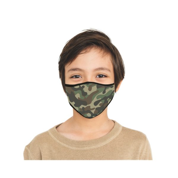 Mund-Nasen-Masen Kids 2er-Set Camouflage/Tec blau/grün