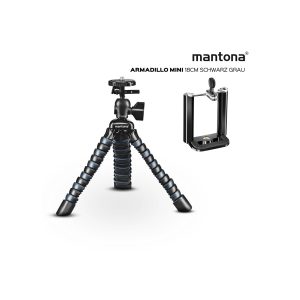 Mantona Armadillo Mini schwarz grau Mini & Tischstativ 18 cm