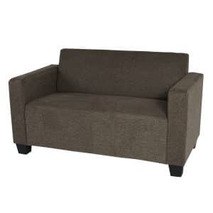 2er Sofa Couch Moncalieri Loungesofa Stoff/Textil ~ braun