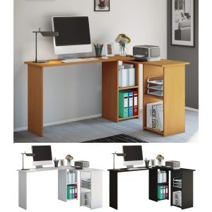 VCM Eckschreibtisch Schreibtisch Büromöbel Computertisch Winkeltisch Tisch Büro "Lusias"