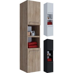 VCM Hochschrank Badezimmerschrank Bddmöbel Badschrank "Badinos Drehtür Fach"