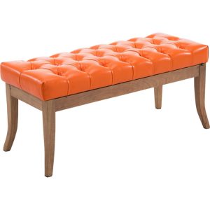 CLP Sitzbank Ramses Mit Polsterung Und Kunstlederbezug I Holzbank Mit 46 CM Sitzhöhe... orange