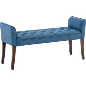 CLP Chaiselongue CLEOPATRA Polsterbank hochwertiger Polsterung und Stoffbezug I Sitzbank mit gestepptem Stoffbezug I Sitzhöhe von ca. 49 cm... blau