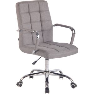 CLP Bürostuhl DELI mit Stoffbezug und hochwertiger Polsterung I Drehstuhl mit höhenverstellbarer Sitzhöhe... grau