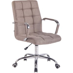 CLP Bürostuhl DELI mit Stoffbezug und hochwertiger Polsterung I Drehstuhl mit höhenverstellbarer Sitzhöhe... taupe