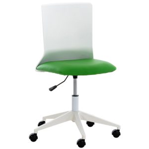 CLP Bürostuhl Apolda I Kunstleder I Stoff I Ergonomischer Schreibtischstuhl I Stuhl mit Kunststoffgestell... grün