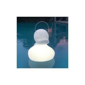 Schwimmfähige Akku-LED-Lampe Duck-Duck XL Weiß