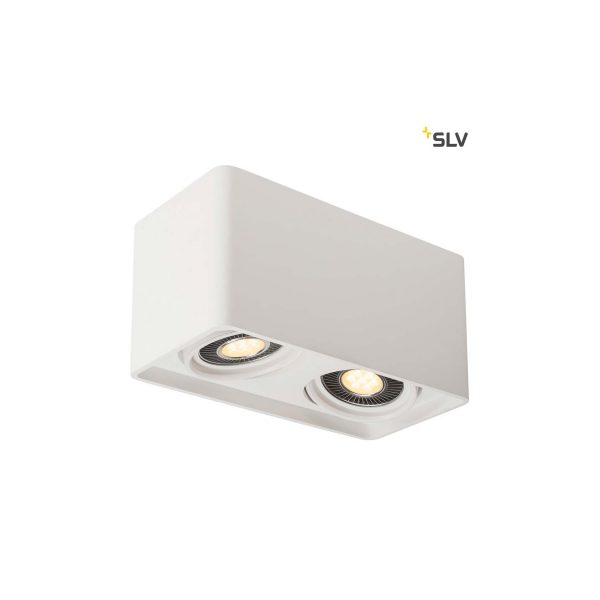 SLV Plastra Gips Deckenleuchte 2-flg. LED Rechteckig