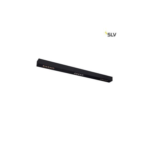 SLV Q-Line LED Deckenaufbauleuchte 1m Schwarz 3000K