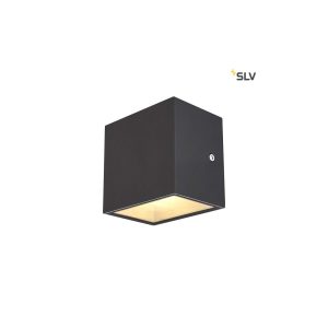 SLV Sitra Cube LED Außen-Aufbauleuchte Anthrazit IP44