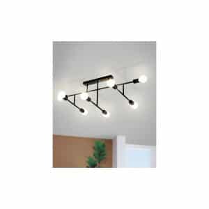 Licht-Trend Vintage Deckenlampe Teresina 8-flg. Schwarz