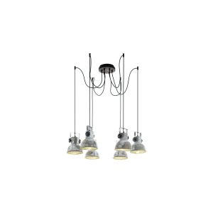 Licht-Trend Vintage Hängelampe Santo Andre 6-flg. Holz Zink