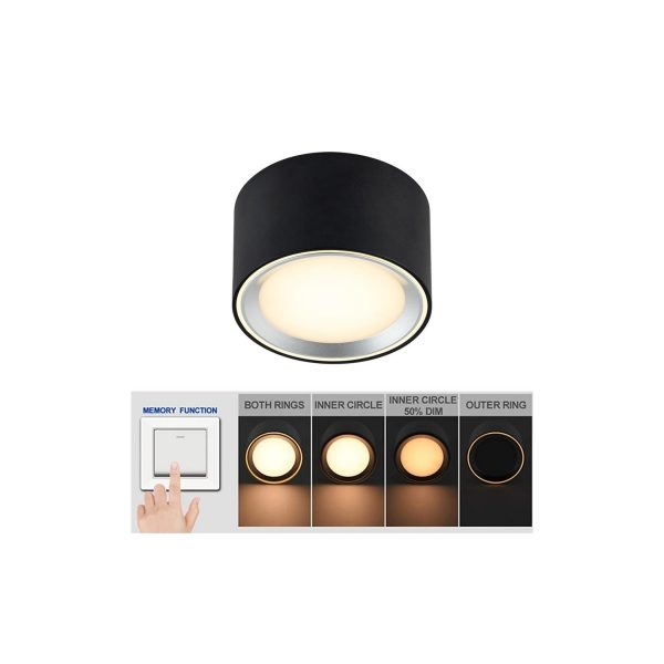 LED Aufbauleuchte Moodmaker S dimmbar Schwarz