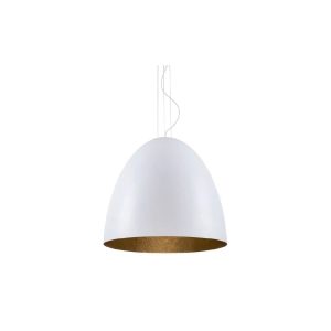 Licht-Trend Pendelleuchte Egg L Ø 55cm Weiß