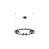 LED-Hängeleuchte Neonu Ring mit 6 Spots Ø 100cm Schwarz