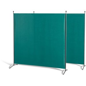 Grasekamp Doppelpack Stellwand 180x180 cm - grün -  Paravent Raumteiler Trennwand  Sichtschutz