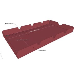 Grasekamp Ersatzdach Universal Hollywoodschaukel  Bordeaux Ersatz-Bezug Sonnendach  Dachplane