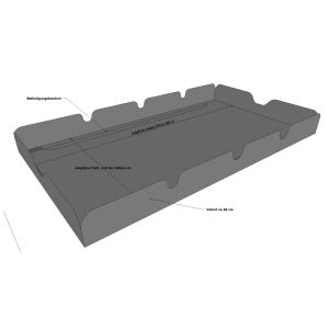 Grasekamp Ersatzdach Universal Hollywoodschaukel  Grau Ersatz-Bezug Sonnendach Dachplane