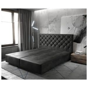 Boxspringgestell Dream-Great Mikrofaser Anthrazit Vintage 180x200 cm